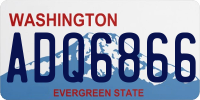 WA license plate ADQ6866