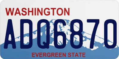 WA license plate ADQ6870