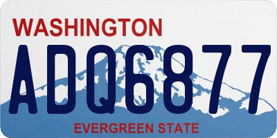 WA license plate ADQ6877