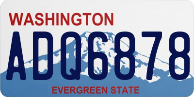 WA license plate ADQ6878