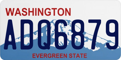 WA license plate ADQ6879