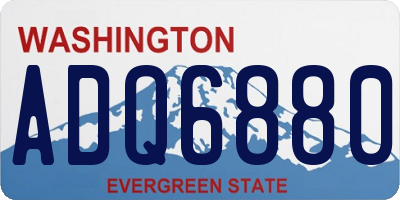 WA license plate ADQ6880