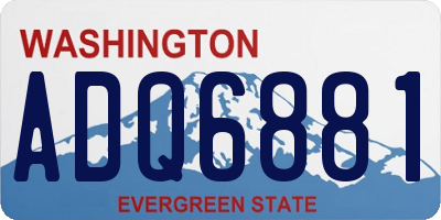 WA license plate ADQ6881