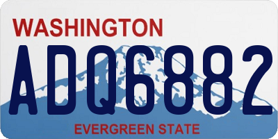WA license plate ADQ6882