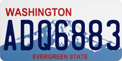 WA license plate ADQ6883