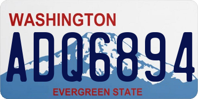 WA license plate ADQ6894