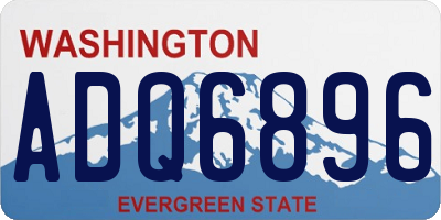 WA license plate ADQ6896
