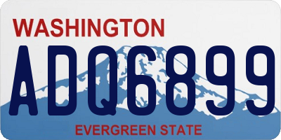 WA license plate ADQ6899