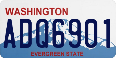 WA license plate ADQ6901