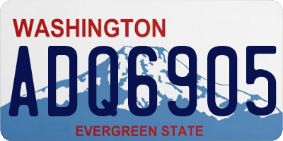 WA license plate ADQ6905