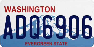 WA license plate ADQ6906