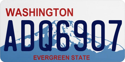 WA license plate ADQ6907