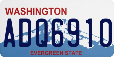 WA license plate ADQ6910