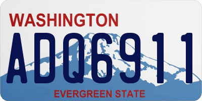 WA license plate ADQ6911