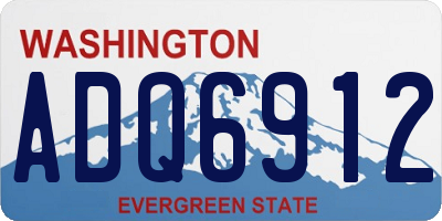 WA license plate ADQ6912
