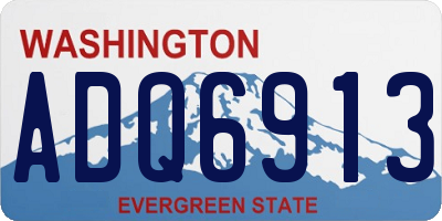 WA license plate ADQ6913