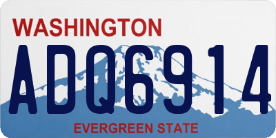 WA license plate ADQ6914