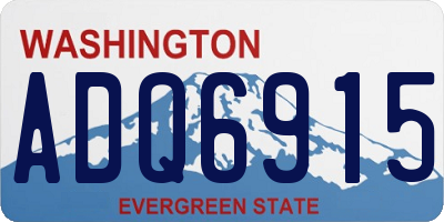 WA license plate ADQ6915