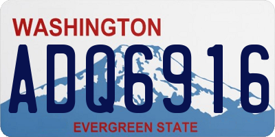 WA license plate ADQ6916