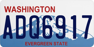 WA license plate ADQ6917