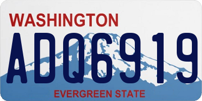 WA license plate ADQ6919