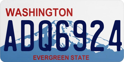 WA license plate ADQ6924