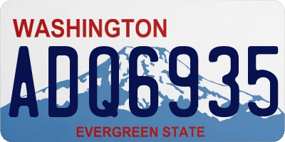 WA license plate ADQ6935