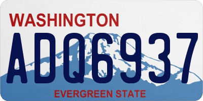 WA license plate ADQ6937