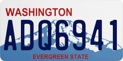 WA license plate ADQ6941