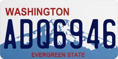 WA license plate ADQ6946