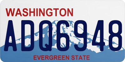WA license plate ADQ6948