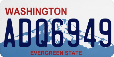 WA license plate ADQ6949