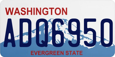WA license plate ADQ6950