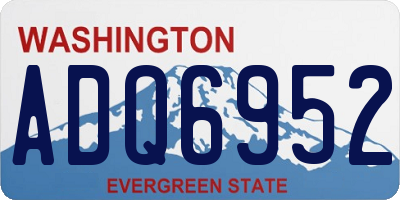 WA license plate ADQ6952