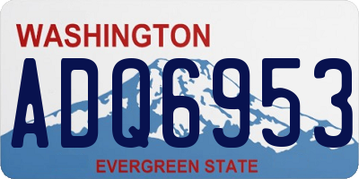 WA license plate ADQ6953