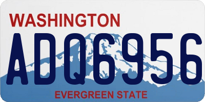 WA license plate ADQ6956