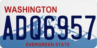 WA license plate ADQ6957