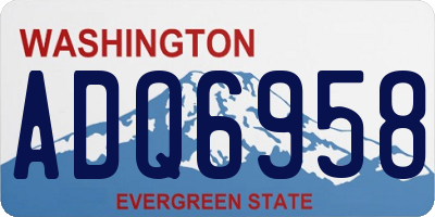 WA license plate ADQ6958