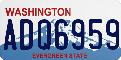 WA license plate ADQ6959