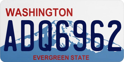 WA license plate ADQ6962