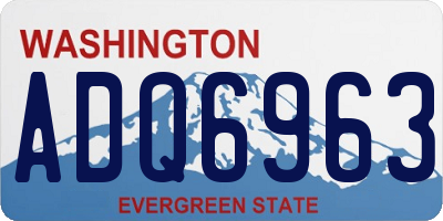 WA license plate ADQ6963