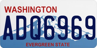 WA license plate ADQ6969