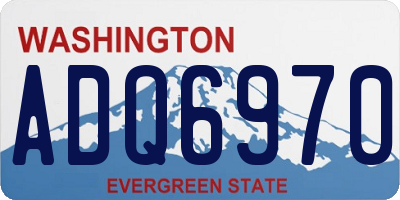 WA license plate ADQ6970
