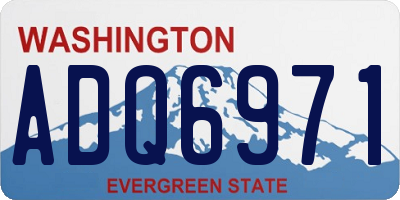 WA license plate ADQ6971