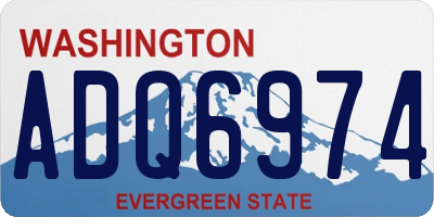 WA license plate ADQ6974