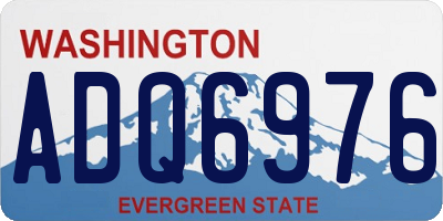 WA license plate ADQ6976
