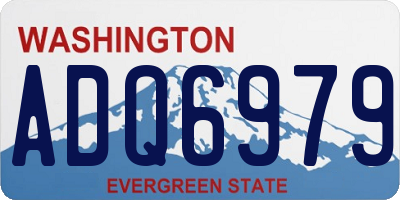 WA license plate ADQ6979