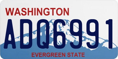 WA license plate ADQ6991