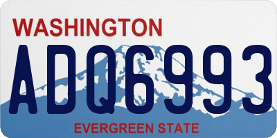 WA license plate ADQ6993