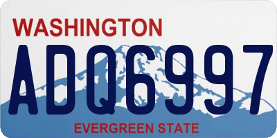 WA license plate ADQ6997